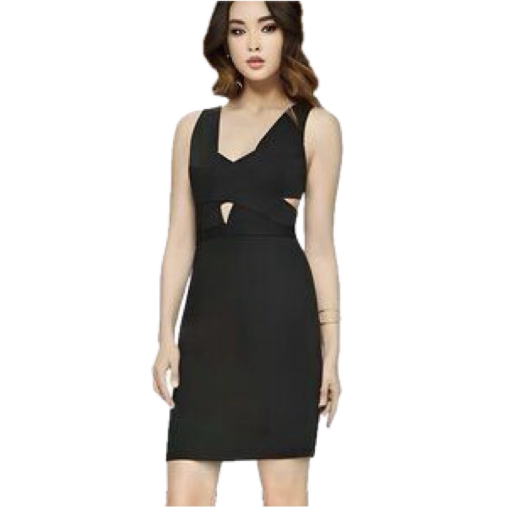 New Bcbg Maxazria “Annalisa” Black Cutout Cocktail Dress